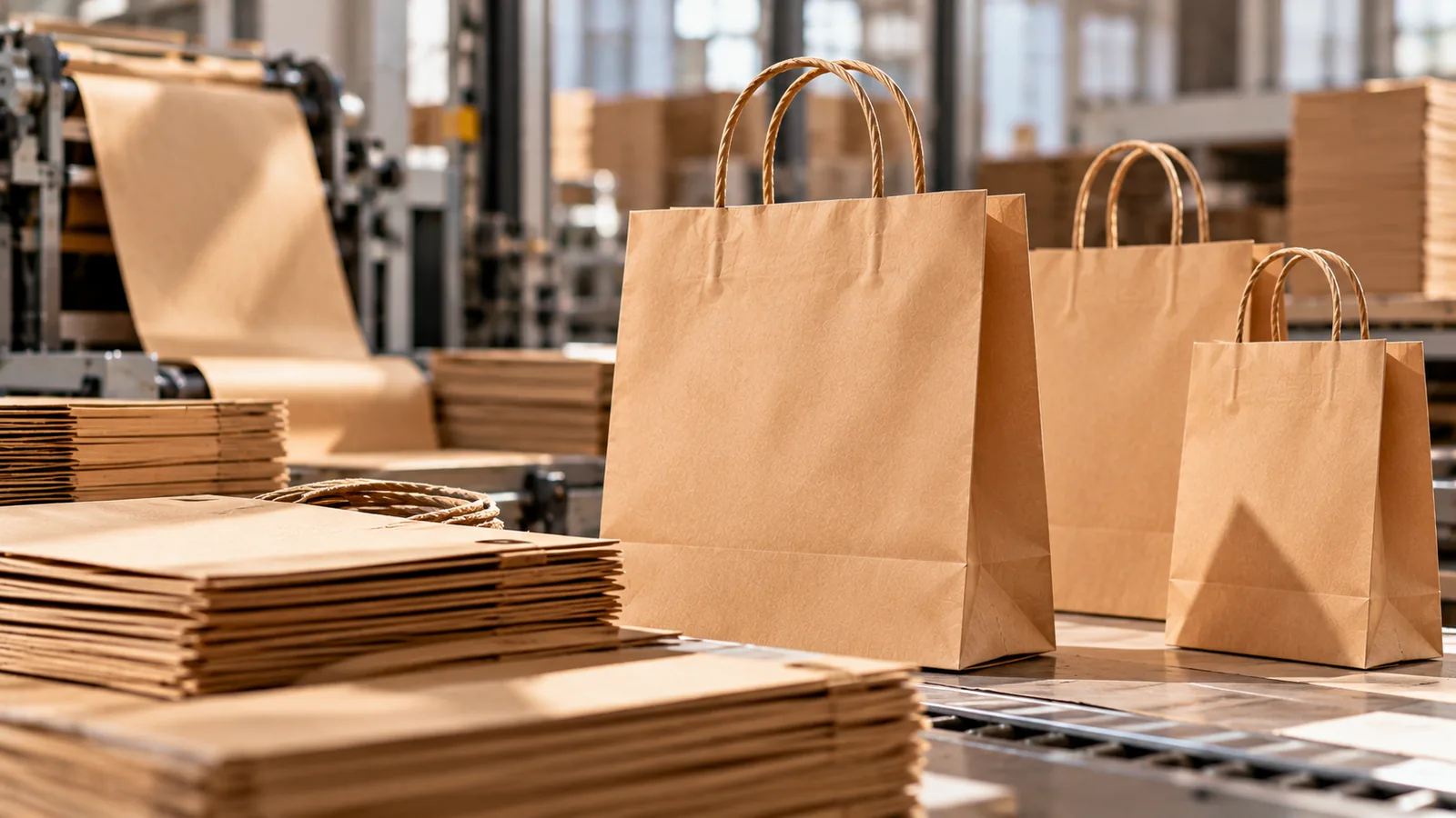 Bolsas de papel para un futuro más ecológico: imagen ilustrativa de cartonaje y packaging