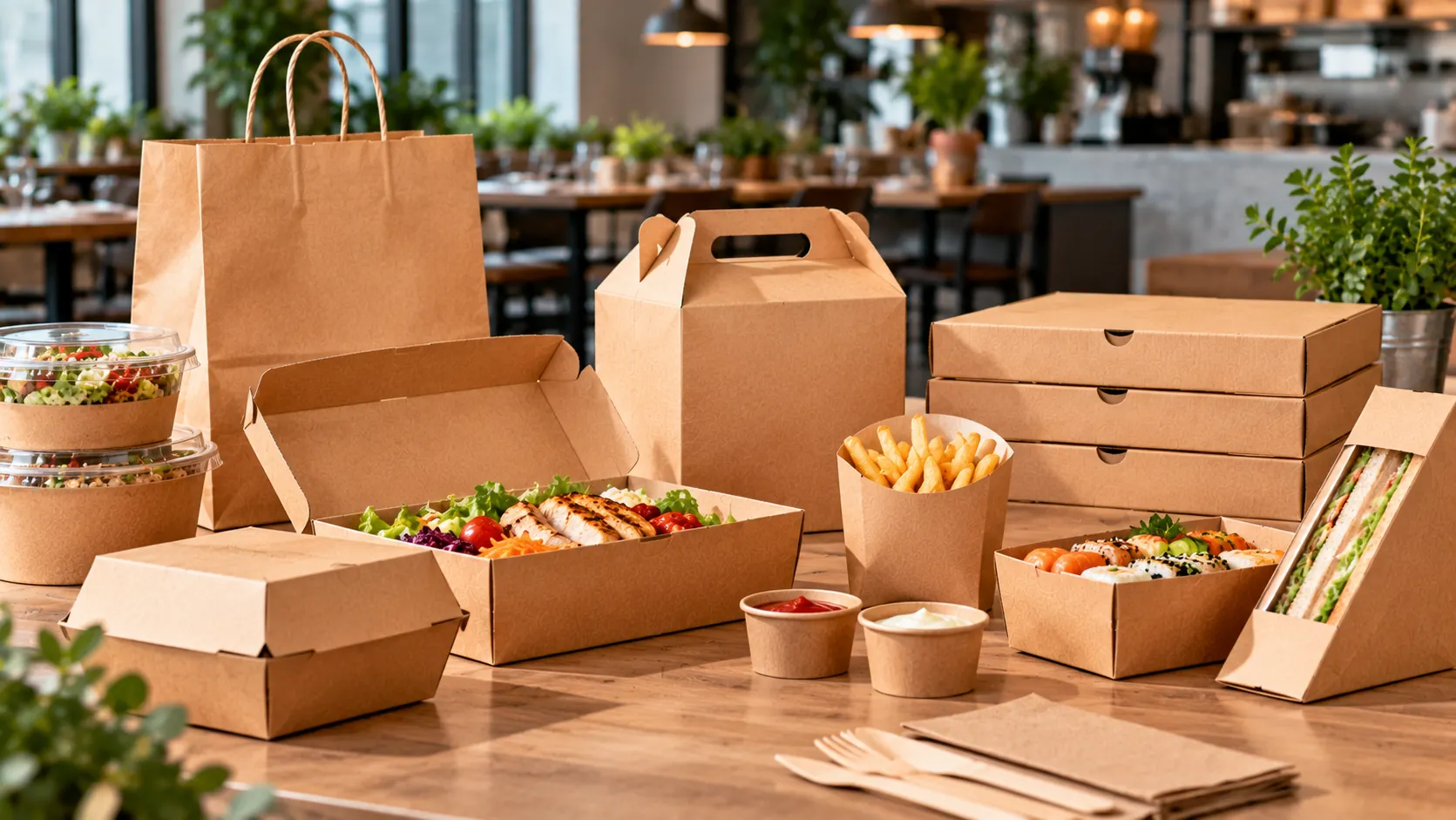 Ventajas de los envases de cartón para restaurantes | Cartonajes Sánchez Ventajas de los envases de cartón para restaurantes: imagen ilustrativa de cartonaje y packaging